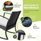 Homall Patio Furniture Set 3 Piece Resin Outdoor Bistro Set Rocking Patio Chairs - Image 3