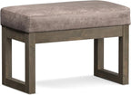 SIMPLIHOME Milltown Small Ottoman Bench by SimpliHome