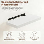 fuqing 20 Inch Floating Shelves | 6.7 Inch Deep White Shelves - Image 5