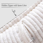 MIULEE Decorative Lumbar Throw Pillow Covers 12x20 Inch White 2 Pack | Boho - Image 3