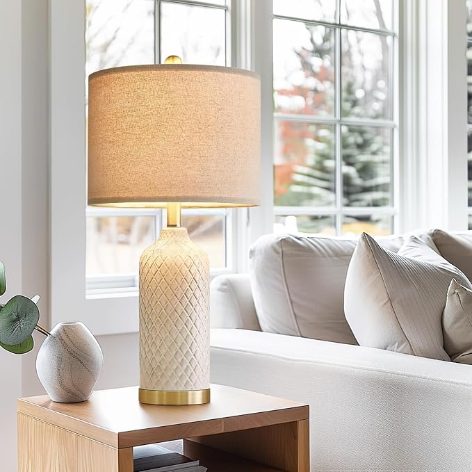 G-SAFAVA 24.25" Table Lamps Set of 2 Modern Ceramic Lamps - Image 4