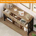 FATORRI Rustic 6 Cube Storage Organizer Bookshelf - Image 5