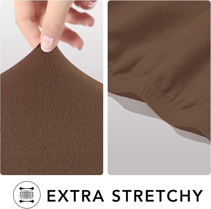 PureFit Stretch Loveseat Covers Fleece Couch Covers - Image 4