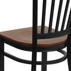 Flash Furniture HERCULES Series Black Vertical Back Metal Restaurant Chair - Image 7