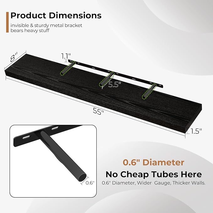 Fun Memories 55 Inch Floating Shelves - Image 3