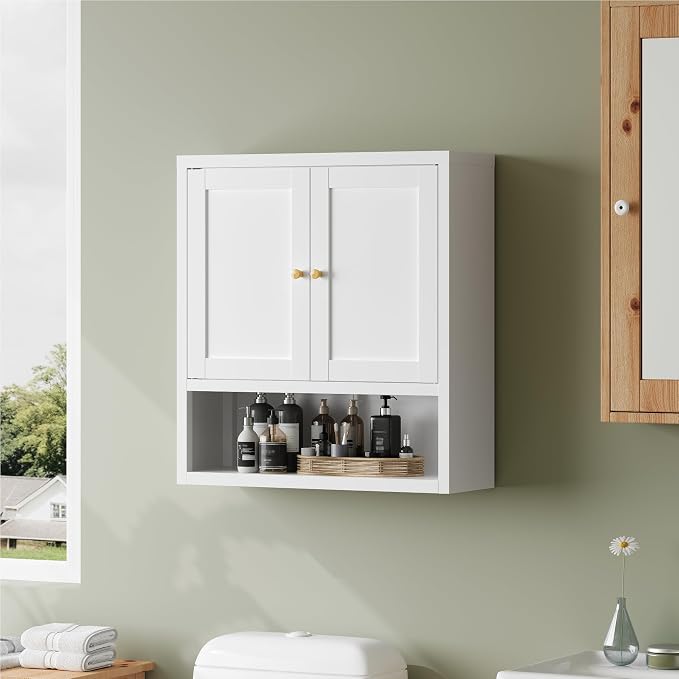 YAUWOH Metal Bathroom Storage Cabinet, Metal Storage Cabinet - Image 7