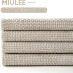 MIULEE Soft Decorative Chenille Euro Pillow Covers Cream 22x22 Pack of 4 | - Image 6