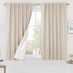 Linen 100% Blackout Window Curtains by LAMIT