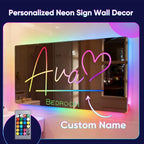 VEELU Personalized Name Mirror Light Up LED Wall Decoration - Image 5