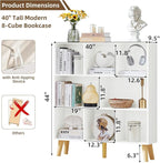 LEYAOYAO 8 Cube Bookshelf, 3 Tier Bookcase - Image 2