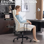 E-Motie Office Chair, Leather Desk Chair - Image 3