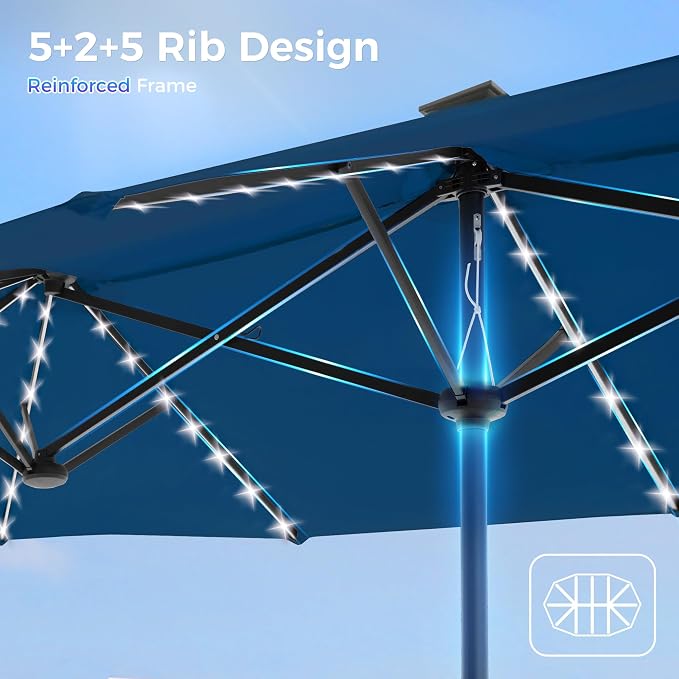 SUPERJARE 13ft Outdoor Patio Umbrella - Image 7