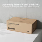BELLEZE 2 Tier Bookshelf with Arched Wood Door, Modern Display Bookcase Shelf - Image 8