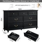 Joaxswe Farmhouse 54" 7 Drawers Dresser - Image 2