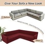 Arfntevss Stretch Sectional Couch Covers L Shaped Corner Sectional Sofa Cover - Image 6