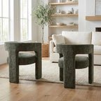 Jofran Gwen Jacquard Upholstered Accent Chair, Modern Luxury Plush Sculptural - Image 9