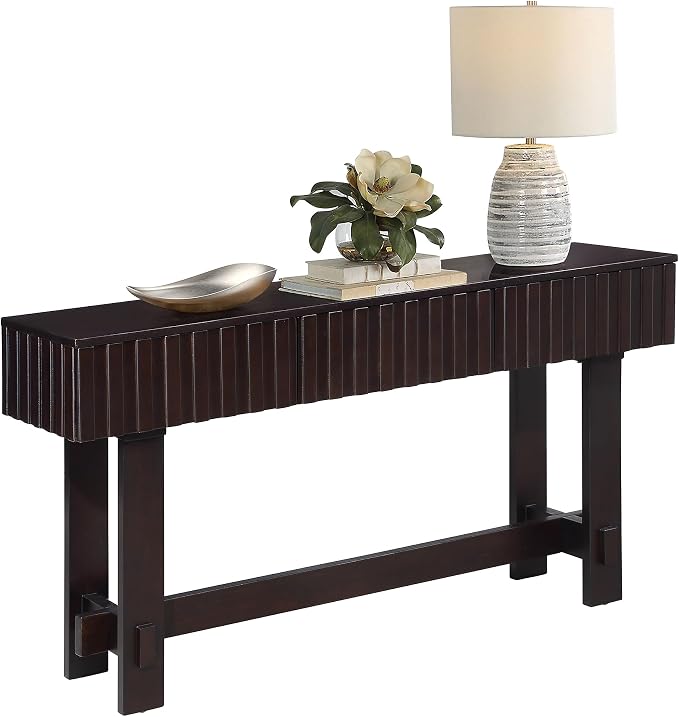 52" Wood Console Table for Entryway, Mid-Century Sofa Table - Image 2
