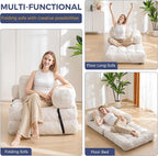 MAXYOYO Folding Sofa Bed, L-Shaped Convertible Sofa Foldable Sleeper Couch - Image 3