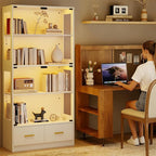 Lamtor 67-inch Glass Display Cabinet – Curio Cabinet - Image 8