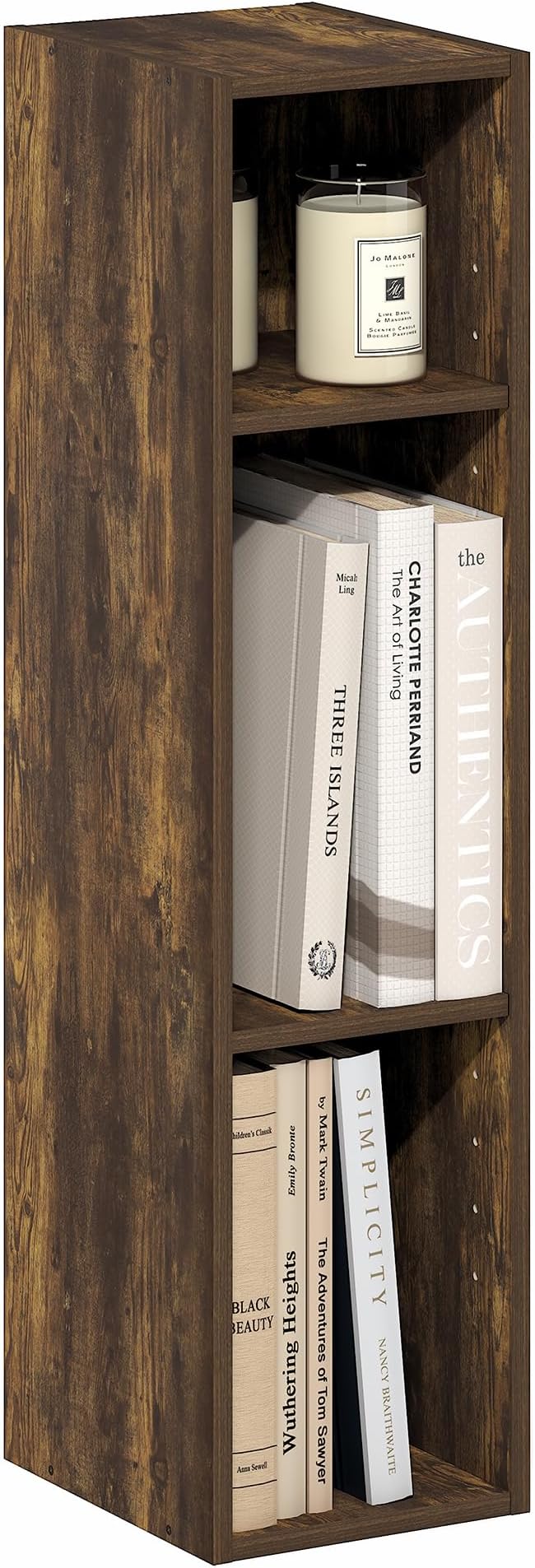 Furinno Fulda Book Shelf, 3-Tier Narrow Bookshelf, Bookcase - Image 4