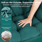 MBOOYOME Lazy Chair with Folding Ottoman, Modern Accent Armchair with Armrests - Image 6