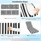2 Pcs Outdoor Chaise Lounge Cushion 72" x 21" x 3", Folding Patio Lounge Chair - Image 7