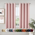 MIULEE Blackout Curtains for Bedroom 2 Panels 55 x 68 Inch Long Pink | Thermal by MIULEE