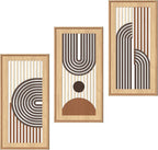 IARTTOP Mid-century Modern Boho Wooden Wall Art Framed 8x16 Inch Orange by IARTTOP