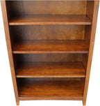 Solid Wood Bookcase 48" High, Adjustable Shelves, Parawood Construction - Image 10