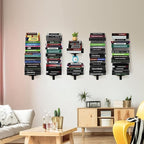 Floating Book Shelves for Wall, 8 Tier Invisible Floating Bookshelf, Vertical - Image 6