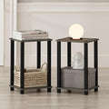 Furinno Simplistic Night Stand Set of 2, 2-Tier Small Nightstand by Furinno-FitsYourSpaceFitsYourBudget