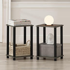 Furinno Simplistic Night Stand Set of 2, 2-Tier Small Nightstand by Furinno-FitsYourSpaceFitsYourBudget