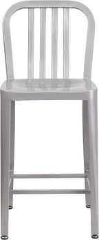 Flash Furniture Gael Commercial Grade 2 Pack 24" High Silver Metal - Image 7