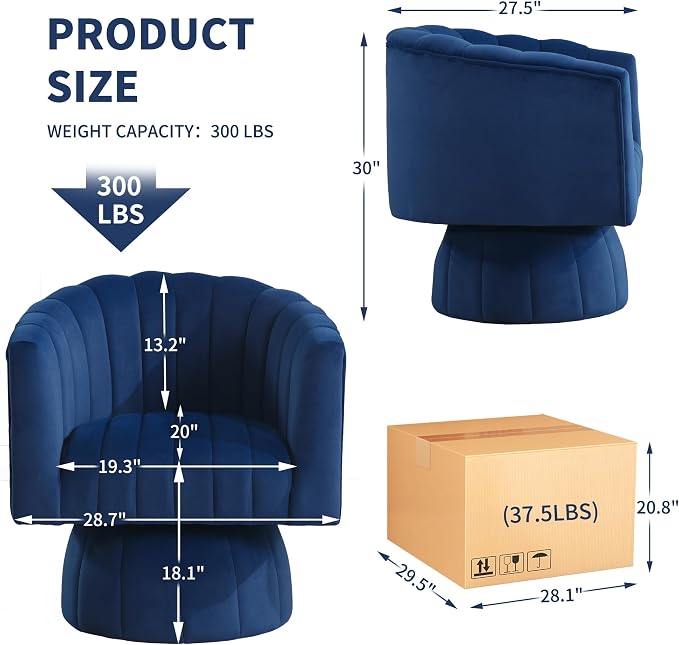 Swivel Accent Barrel Chair - Image 2