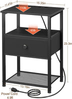 LOAKEKEL Night Stand Set 2, Nightstand - Image 3
