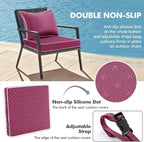 MIULEE Hot Pink Outdoor Seat Cushion 24x24 Inch Waterproof & 3 Year Fade - Image 4