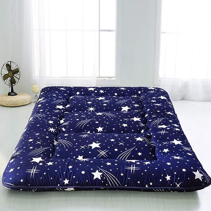 MAXYOYO Navy Starry Sky Japanese Futon Mattress, Tatami Mat Portable Camping - Image 8