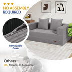 COMAX Futon Sofa Bed, 4‑in‑1 Convertible Sofa Bed, Folding Boneless Couches - Image 7