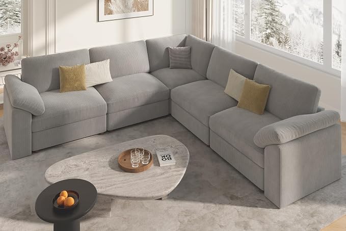 EASE MOOSE Oversized Sectional Modular Sofa, L Shape Sectional Couch Wide Deep - Image 5