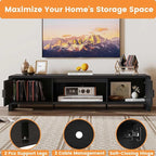 FATORRI TV Stand for 75/65/55 Inch TVs, Mid Century Modern Entertainment Center - Image 5