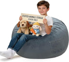 Lukeight Stuffed Animals Storage Bean Bag Chair Cover by Lukeight