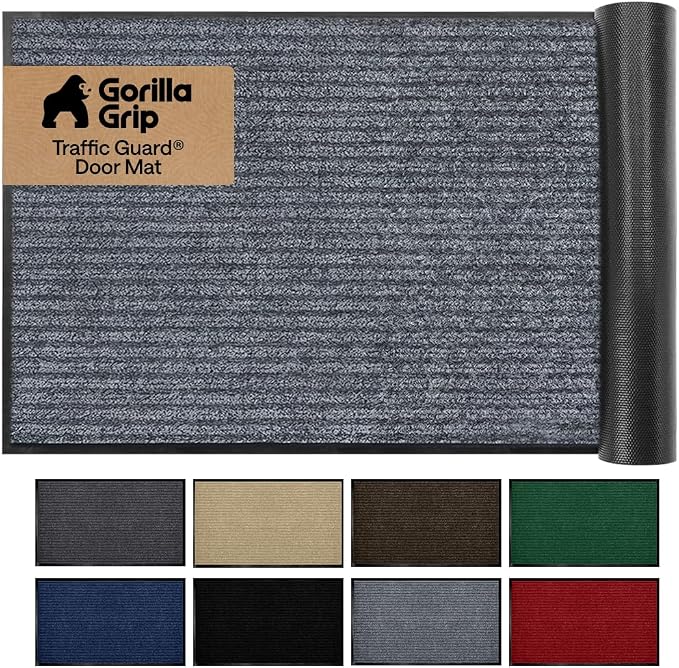 GORILLA GRIP Waterproof Traffic Guard Door Mat, Indoor Outdoor Durable Entryway by Unknown