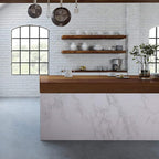 practicalWs Marble Wallpaper Granite White and Gray Wall Paper Roll 35.4" x - Image 2