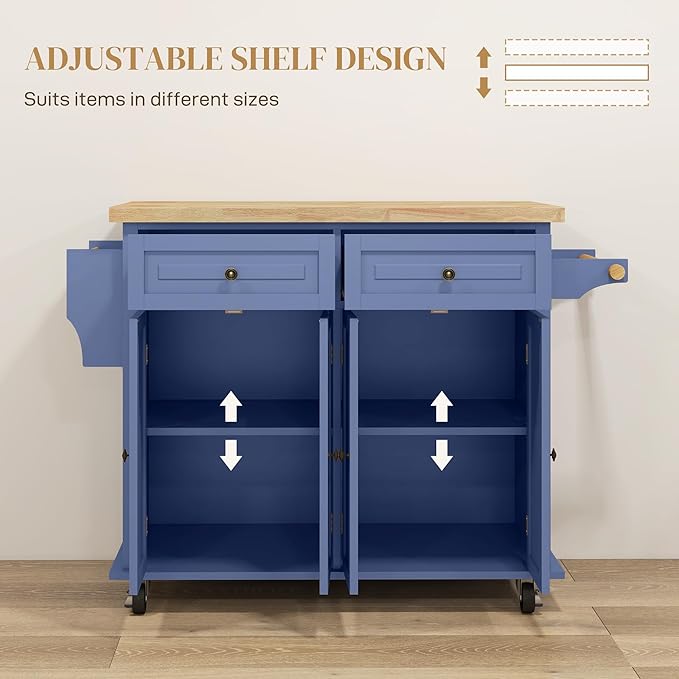 HOMCOM Kitchen Island Cart - Image 4