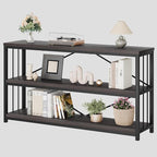 LVB Industrial Console Table, Metal and Wood Sofa Table, Rustic Entryway Table - Image 10
