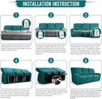 TAOCOCO Recliner Sofa Covers 8-Pieces Stretch Large Couch Covers - Image 6