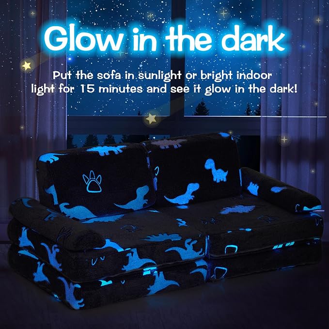 IFNOW Modular Kids Play Couch, Convertible & Washable Toddler Foam Couch Kids - Image 6