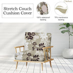 CALBODE 12 Pcs Waterproof Patio Cushion Covers, Floral Printed Stretch Outdoor - Image 4