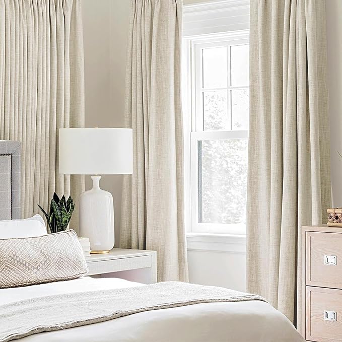 MIULEE 100% Blackout Linen Curtains - Image 2