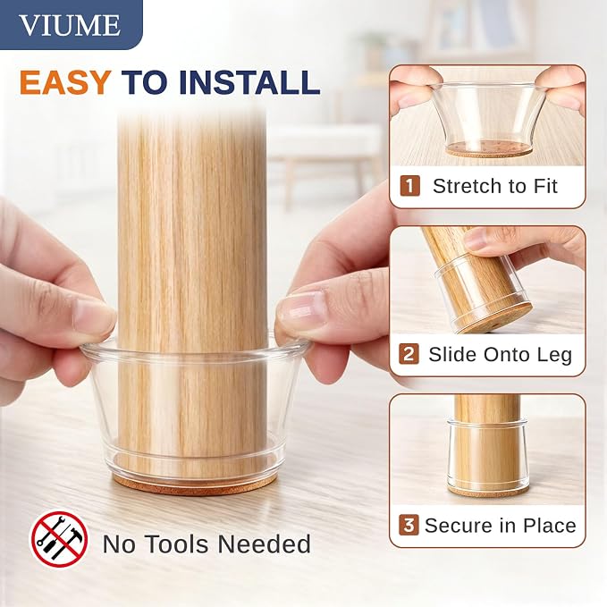 VIUME 24 Pcs Chair Leg Floor Protectors - Image 7